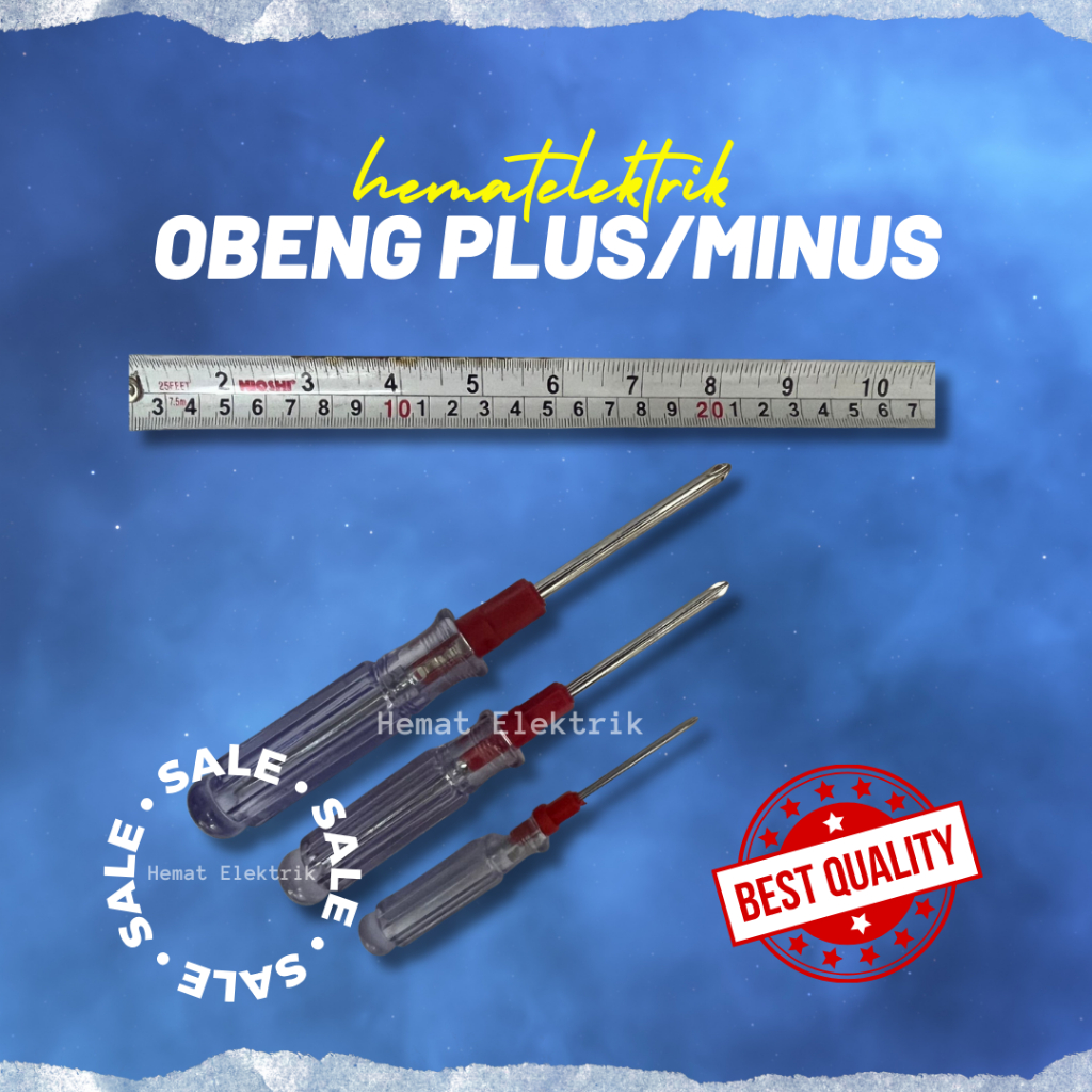 Obeng Bolak Balik Transparan Plus Minus Magnet Two Way