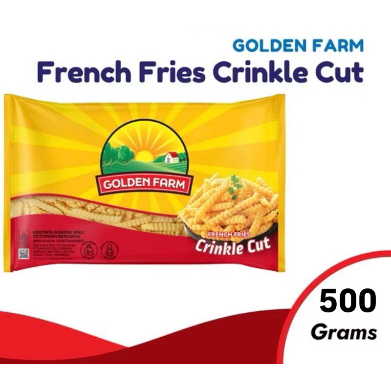 

FRENCH FRIES CRINKLE CUT GOLDEN FARM (500GRAM)