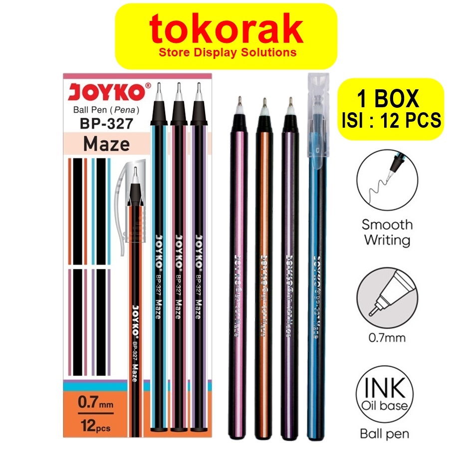 

BALL PEN MAZE BLACK BP-327 JOYKO PULPEN LILIN BP 327 PENA HITAM BALLPEN