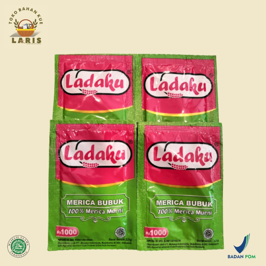 

LADAKU MERICA BUBUK PUTIH KEMASAN SACHET 3 GRAM