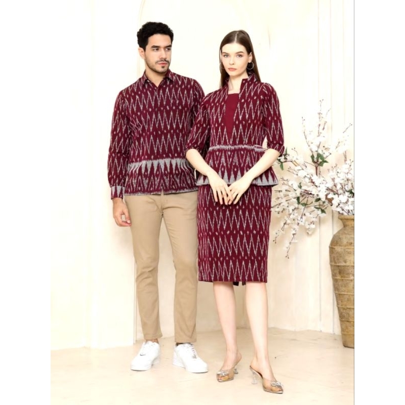 setelan tenun jepara setelan etnik setelan premium set couple outfit setelan setelan rok pendek st5