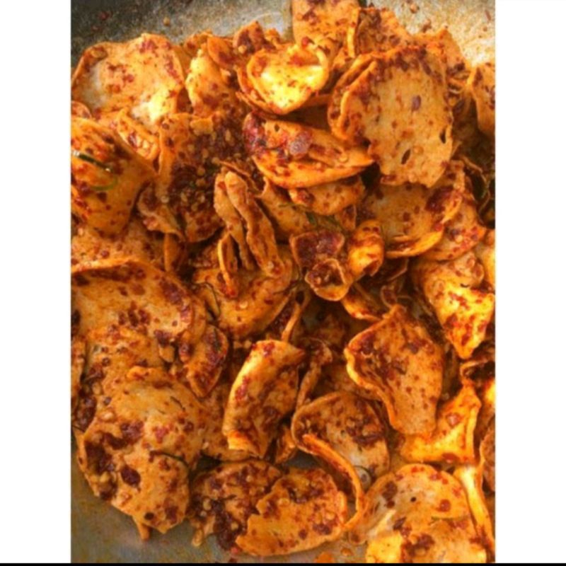

Basreng koin pedas daun jeruk(500gram)