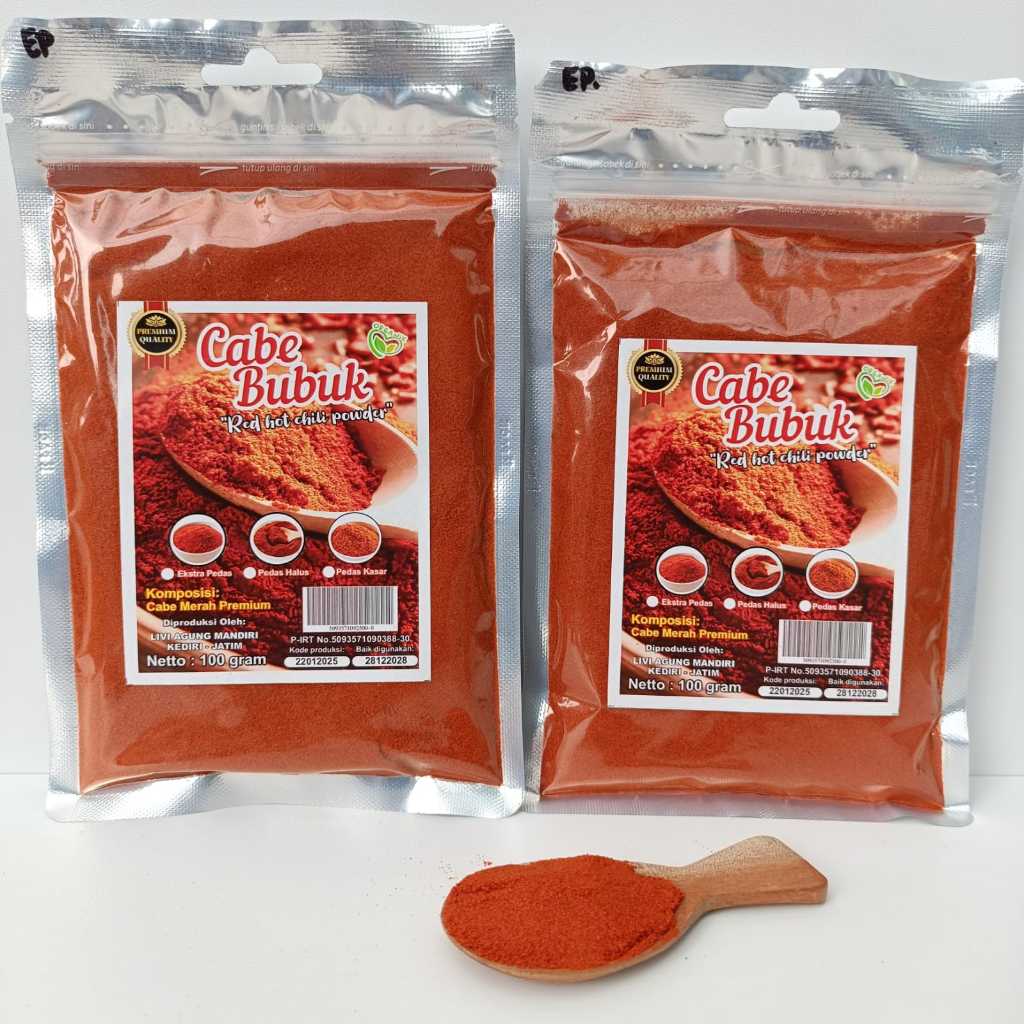 

Bubuk Cabe Pedas Hot - 250 gr | Pedas Halus | Pedas Kasar | Ekstra Pedas