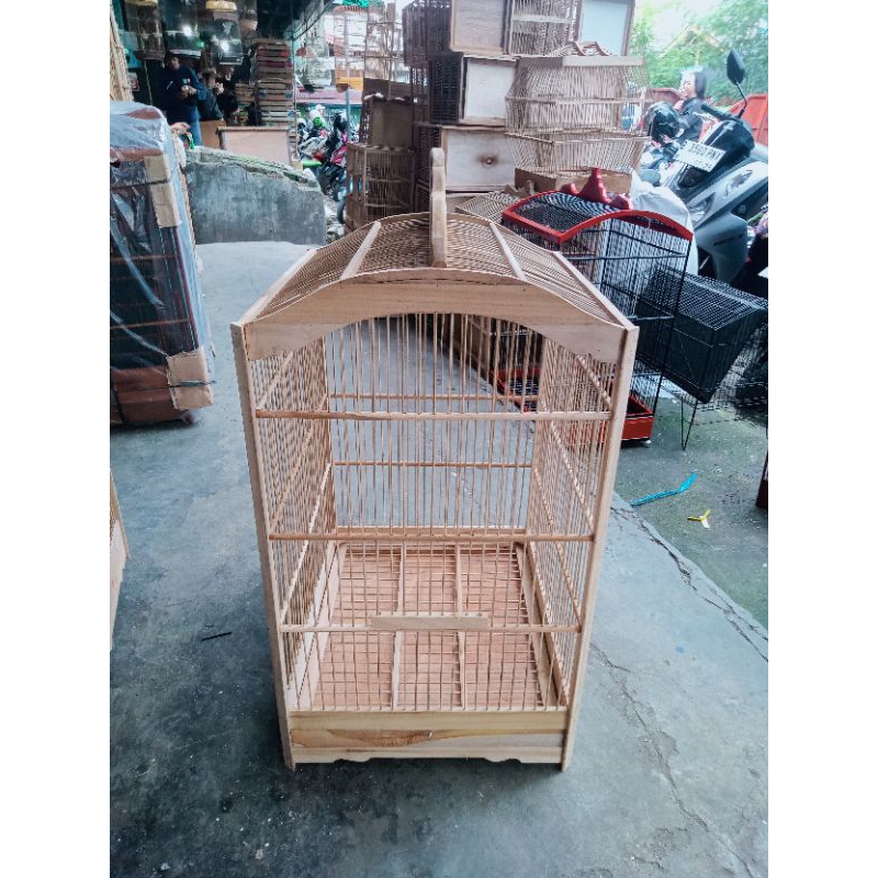 sangkar/kandang replika oriq no 3 kayu jati full mentahan