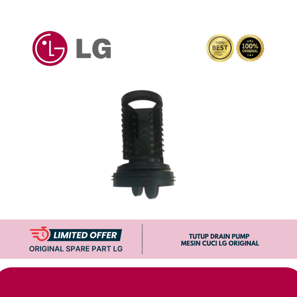 TUTUP DRAIN PUMP MESIN CUCI LG ORIGINAL