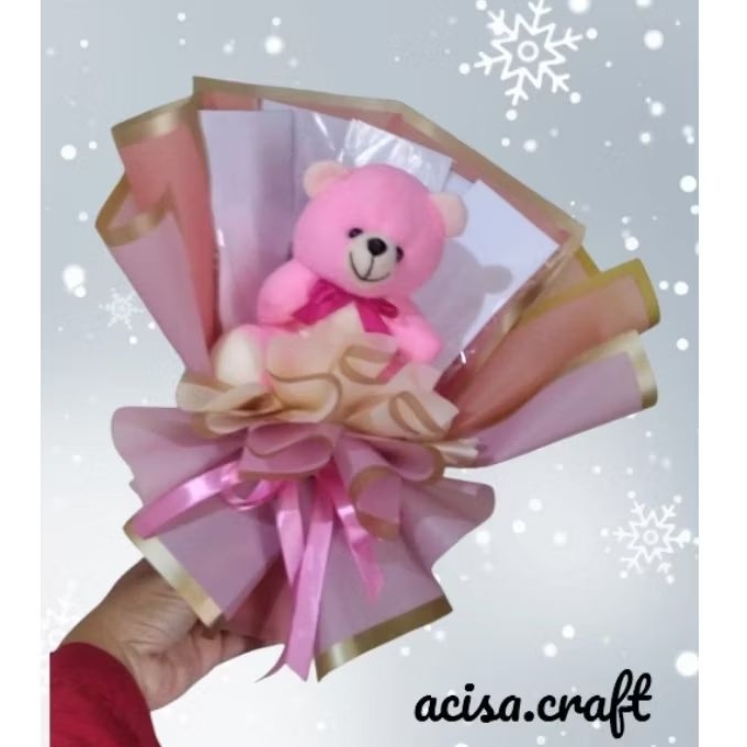 buket uang kosong + boneka