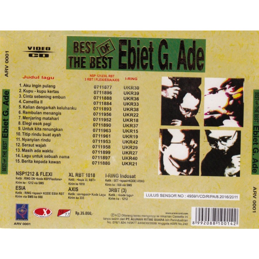 CD MUSIC Ebiet G. Ade - Best Of The Best