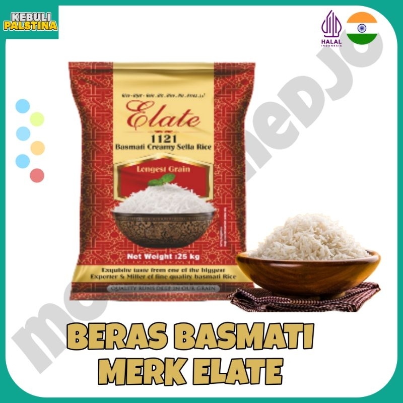 

BERAS BASMATI MERK ELATE 25 KG EXP 2027