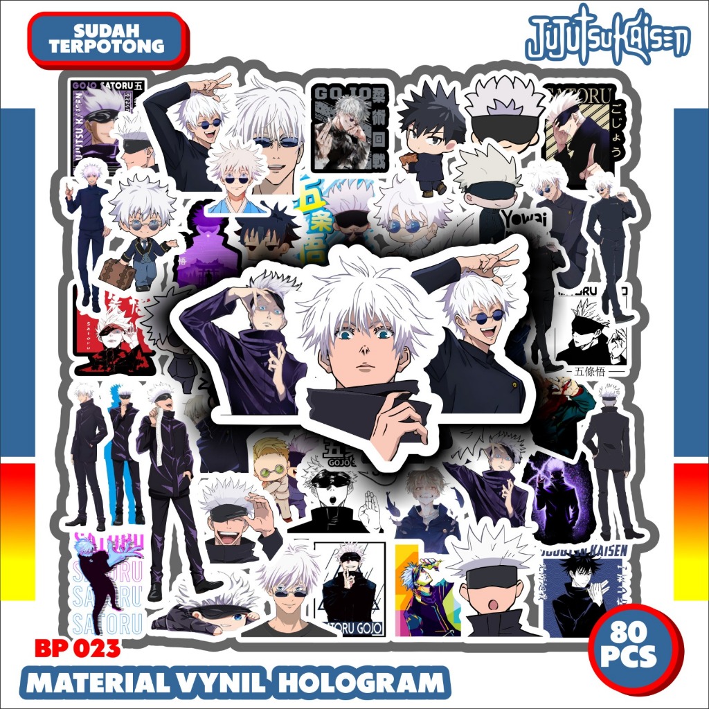

stiker pack gojo satoru anime jujutsu kaisen isi 80pcs stiker case stiker aesthetic dekorasi hp helm laptop tumblr notebook dll