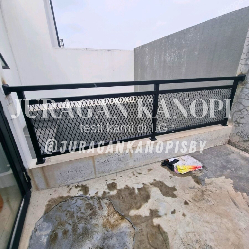 railing balkon ram expanda terpasang