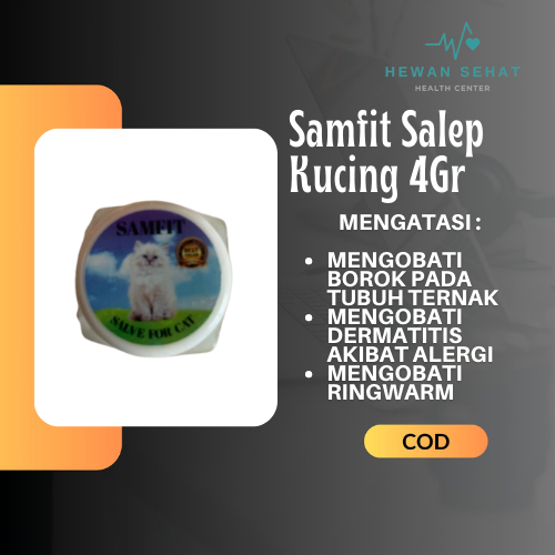 Samfit Salep Jamur Kucing Obat Scabies Kulit Untuk Kucing