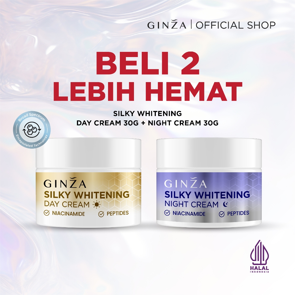 [BELI 2 LEBIH HEMAT] GINZA Silky Whitening Day & Night Cream 30gr