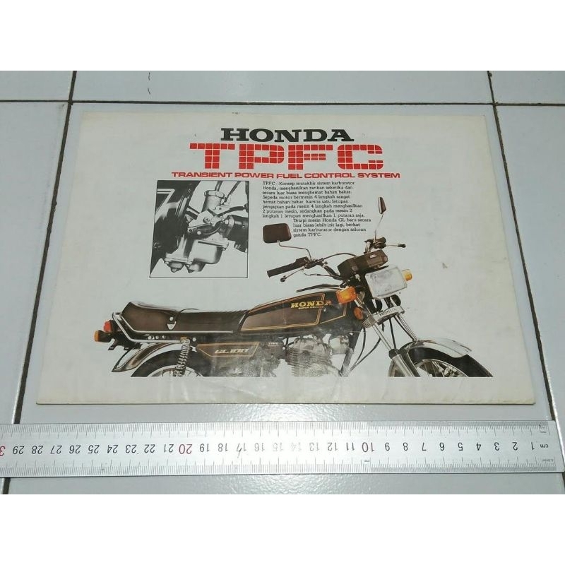 Iklan motor antik honda GL100 sistem karbu gl original iklan majalah astra honda jadul pajangan klas