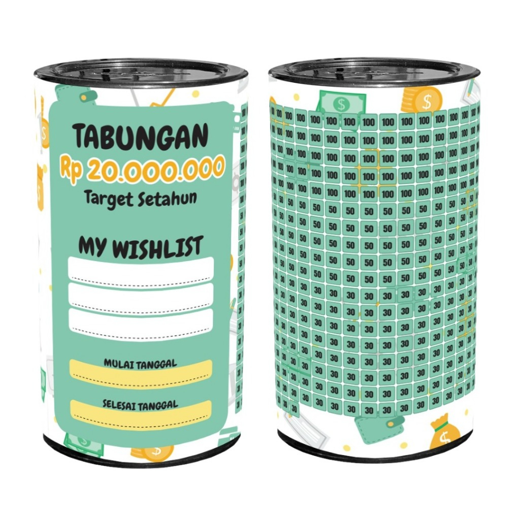 COD CELENGAN TARGET 20JUTA UKURAN L 20CM-BAHAN PLASTIK-TABUNGAN UANG ASLI