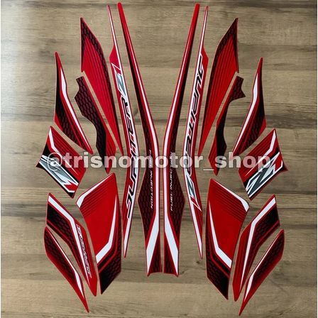 Striping yamaha jupiter z1 z 1 2014 merah sticker stiker list body polet JUPITER standar terlaris