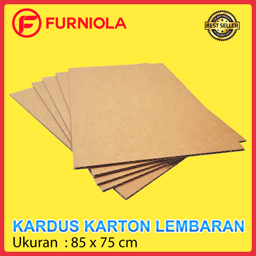 

Kardus Karton Lembaran Polos Ukuran 85 x 75 CM Single Wall B Flute Tebal 3mm / Dus Box Lembar Polos 85x75 CM Tebal 3 mm Besar dan Panjang