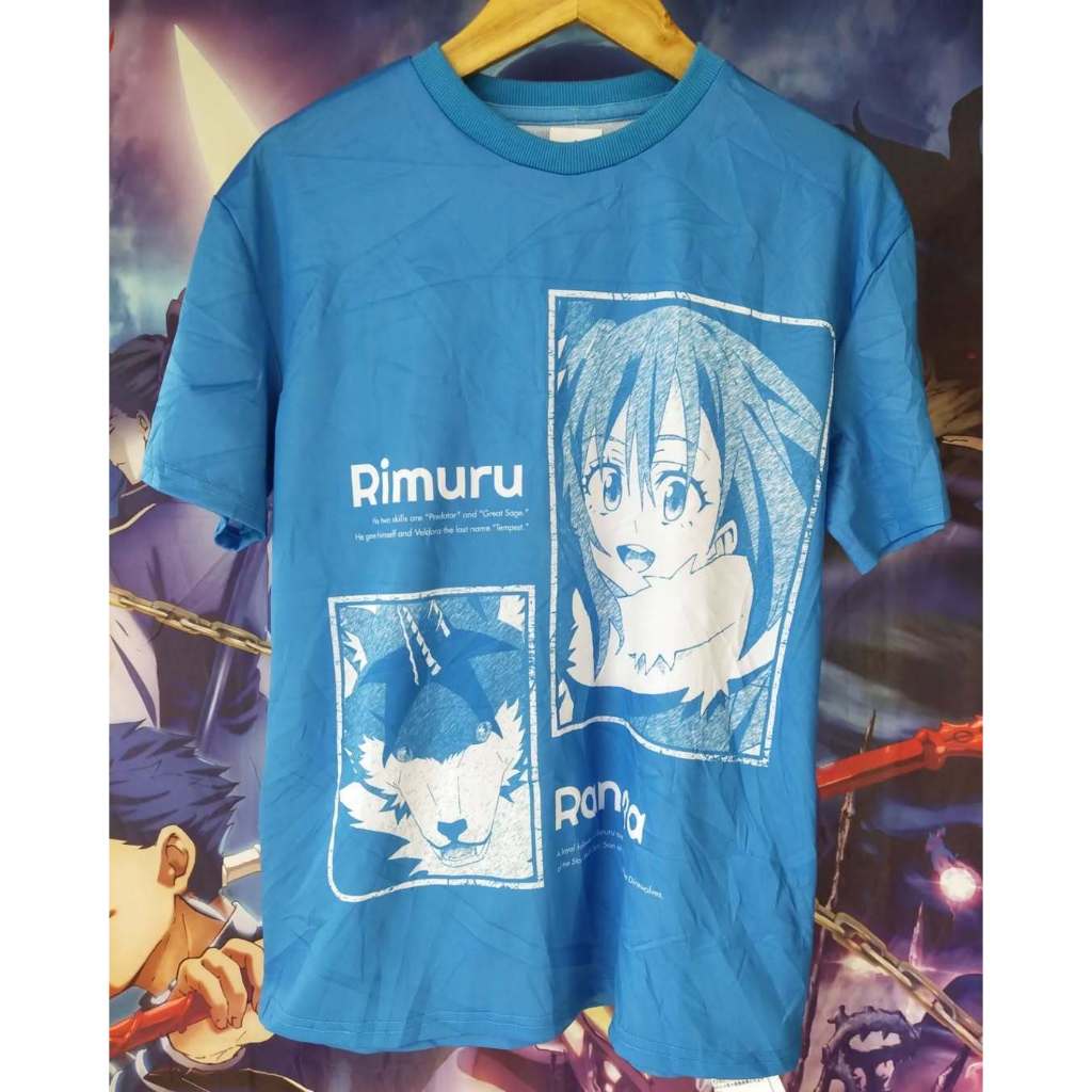 Tensei Shitara Rimuru Ranma Polyester Official Anime Tee by Bandai Kaos Tshirt Original Second Merch