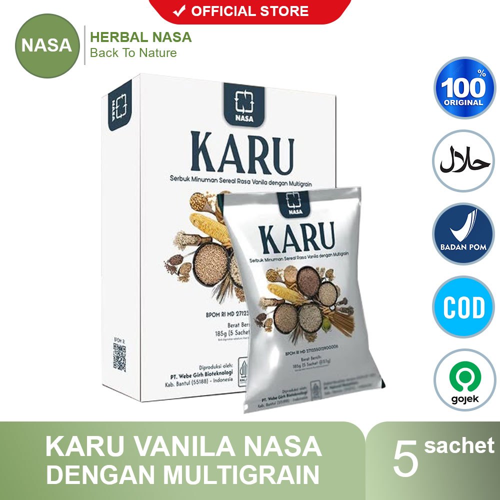 

KARU NASA minuman Meal Replacement, serbuk minuman sereal pengganti makanan dengan multigrain