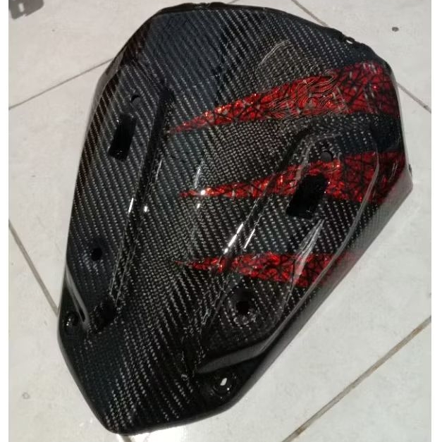 cover visor new nmax carbon kevlar cover visor nmax new carbon kevlar 2 motif