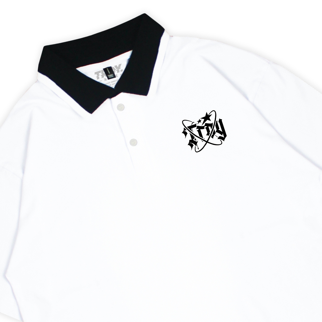 Troy Company Cotton Rugby Polo Shirt White Orbit - Kaos Polo Putih PR 2965