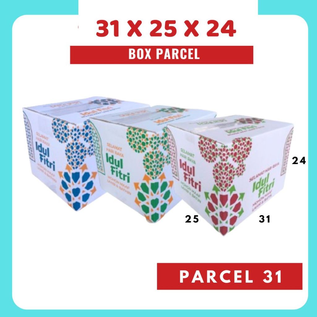 

Box Parcel 31x25x24 Box Lebaran Kardus Packing/Parcel/Lebaran/idul Fitri/Kardus Paket sembako/hampers/Bingkisan/eid mubarak/Oleh oleh/Motif