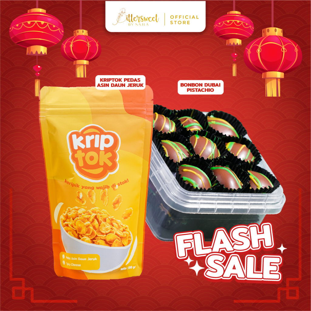 

( FLASH SALE ) Bonbon Dubai Pistachio + Kriptok Pedas Asin Daun Jeruk