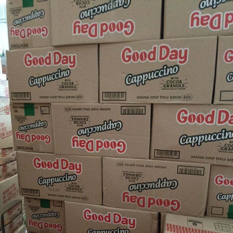 

Kopi Good Day berbagai varian 1 karton 12 renceng