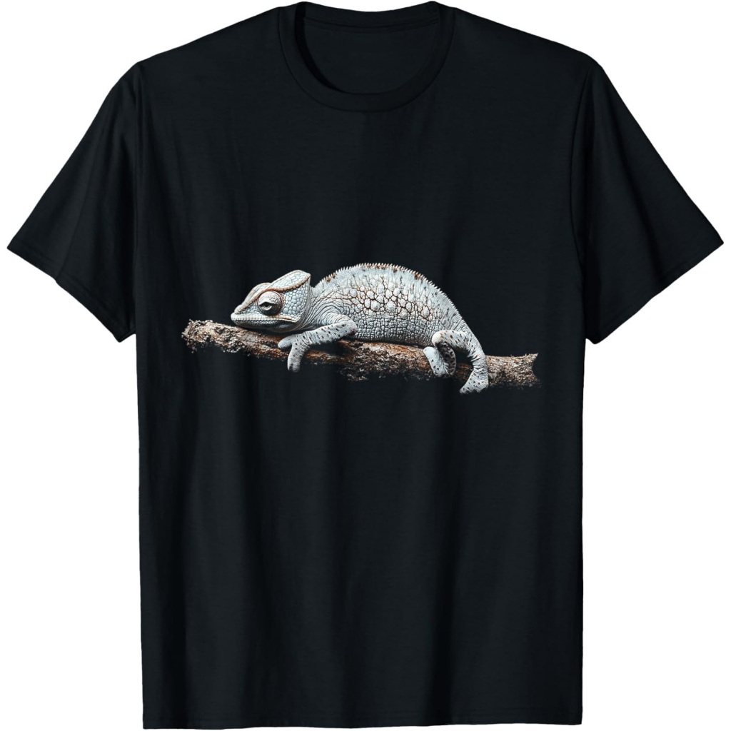 Ilustrasi Mata Biru Grafis Hewan Bunglon Kaos Bunglon