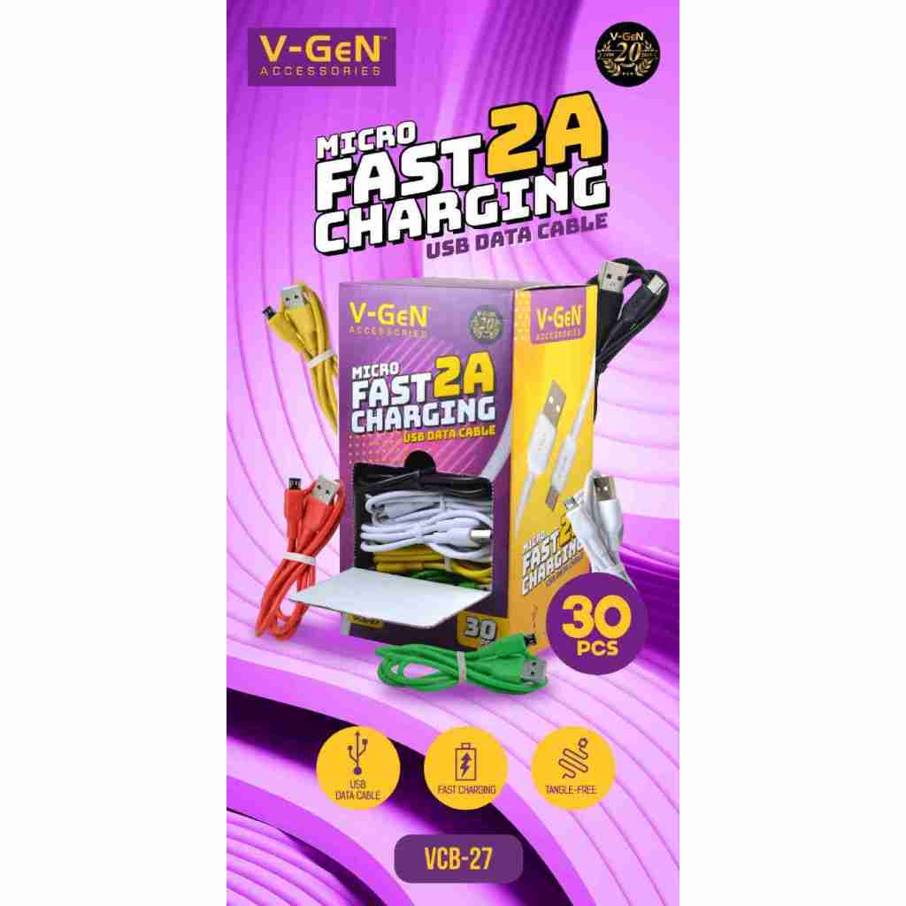 Kabel Data Micro V-GeN VCB-29 Fast Charging 3A VGEN