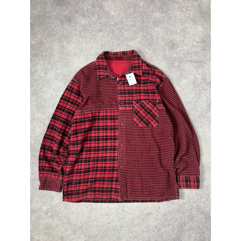 CP COMPANY patchwork flannel shirt