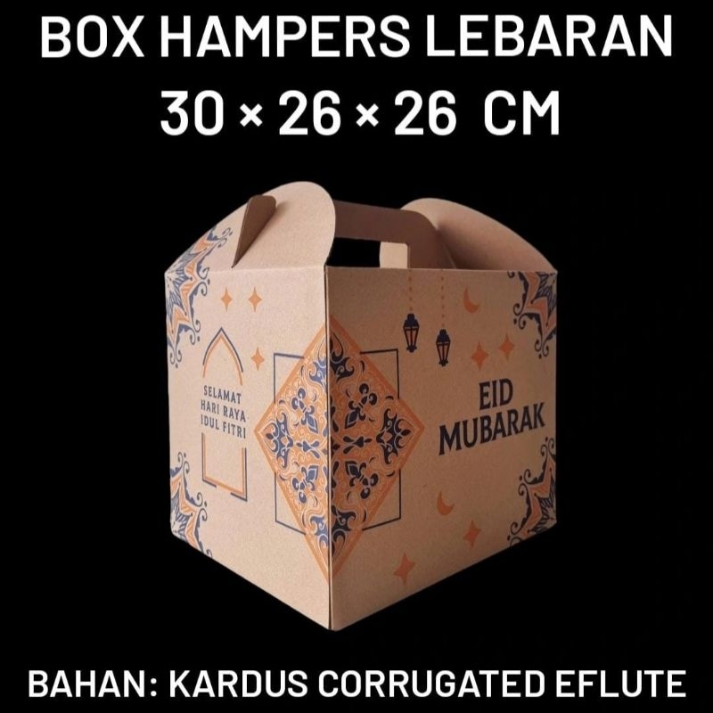 

(MIN ORDER 10 PCS) BOX HAMPERS PARCEL LEBARAN NATAL 30x26x26 / KARDUS SEMBAKO IDUL FITRI / BOX LEBARAN