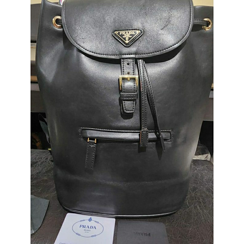 Preloved Backpack Prada black color