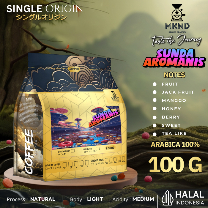 

KOPI ARABIKA SUNDA AROMANIS 100 GRAM SINGLE ORIGIN SPECIALTY COFFEE