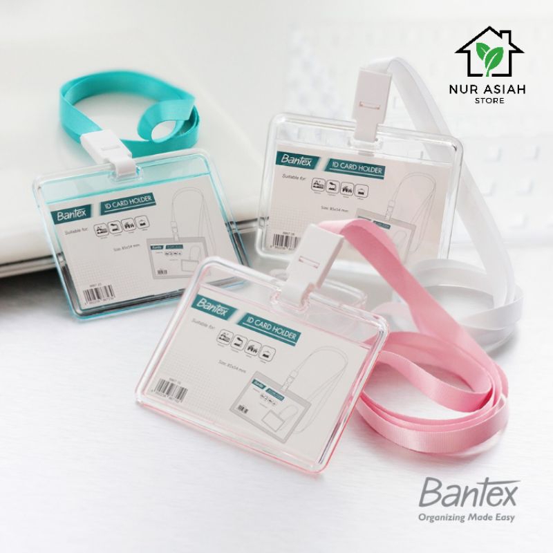 

Bantex Transparent ID Card Holder Lanyard Landscape 8867