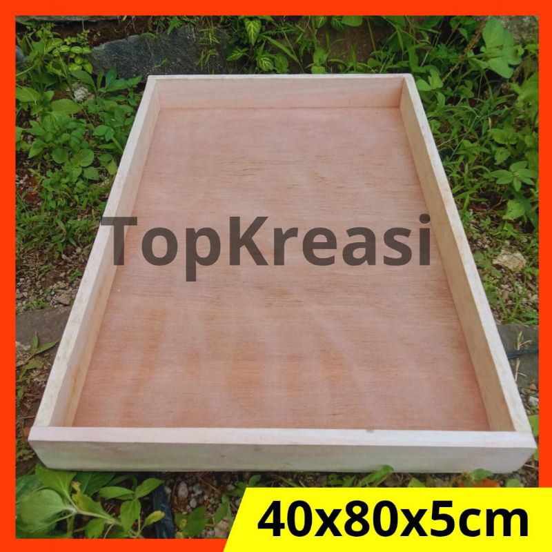 Nampan Kayu Aesthetic Jumbo Ukuran 40x80 Wooden Tray Baki Kayu Estetik Kotak Hantaran Seserahan