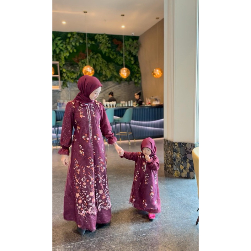 zafirah dress brokat couple moms and kids
