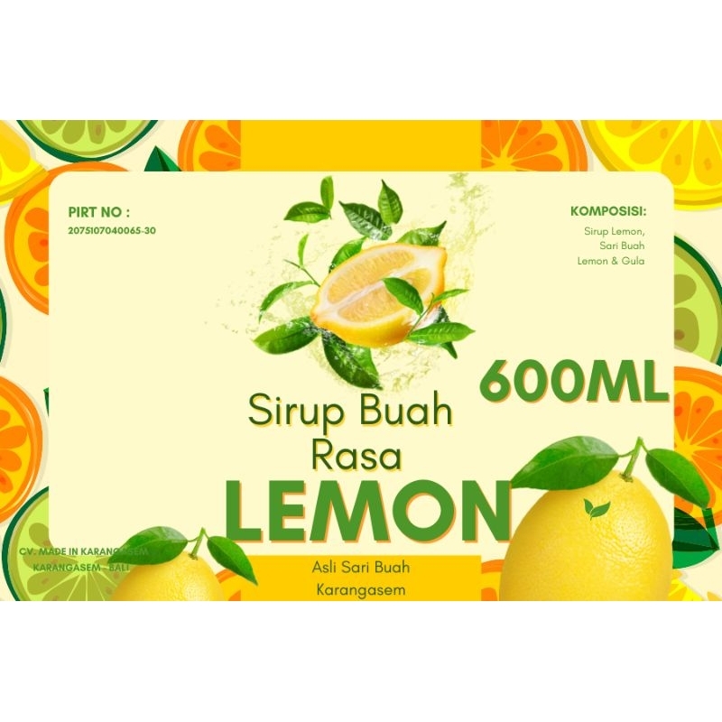 

Sirup Buah Rasa Lemon | PAKET 6