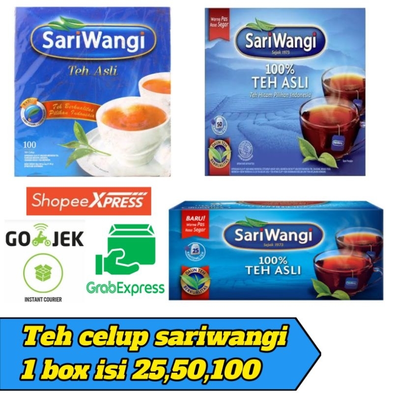 

Teh celup sariwangi 1 box isi 25,50,100