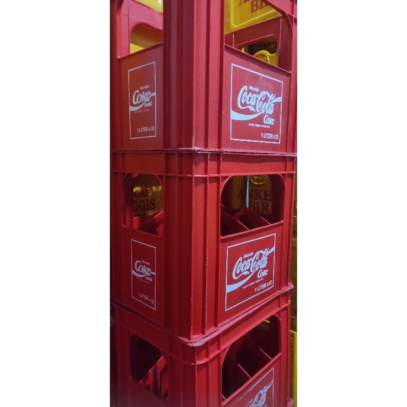 PAKET HEMAT KRAT 1 LITER DAN 24 BOTOL FANTA COCA COLA 1 LITER