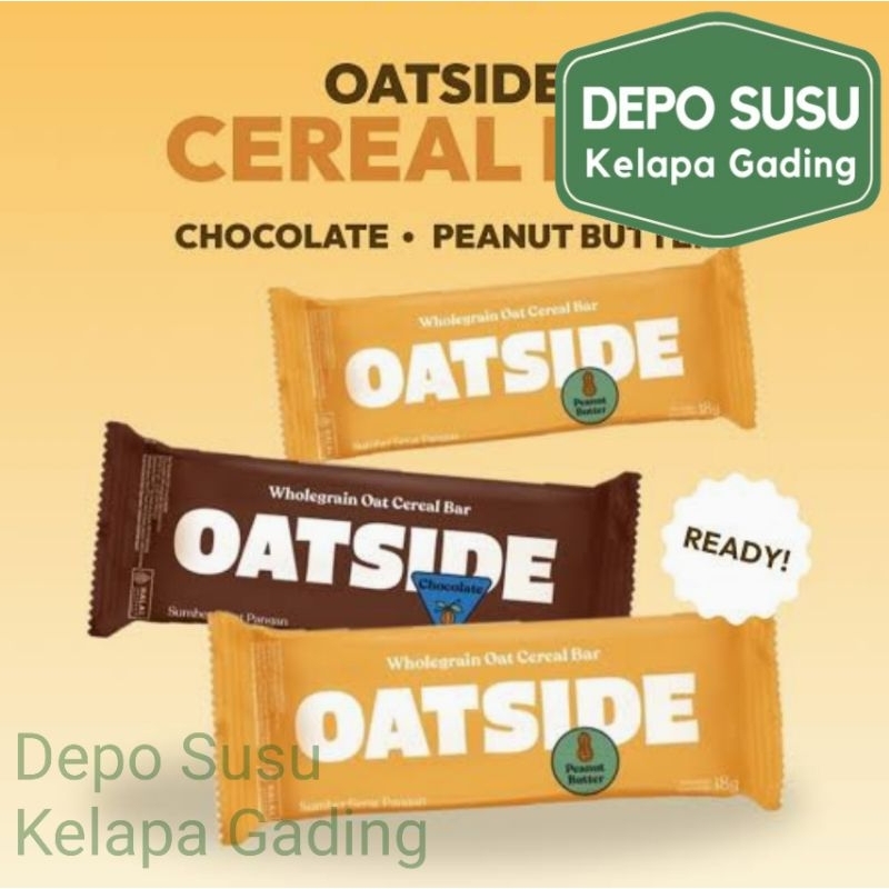 

Oatside Wholegrain Oat Cereal Bar 18g | Chocolate / Peanut Butter Sumber Serat Pangan Snack Whole Grain Multigrain Multi 18gr 18 g gr Fit Milk Sehat Cemilan Gandum