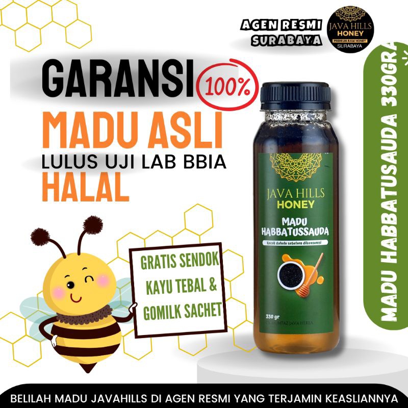 

java hills honey Madu habbatussauda javahills 320 gram habbat habatus habbatussaudah plus zaitun java hills honey mumtaz java herba