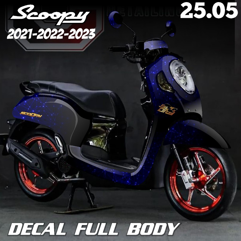 (COD) Decal Dekal Sticker Stiker  scoopy SCOOPY TERBARU 2020-2021-2023-2024 SCUTER SCOOPY  FULL BODY