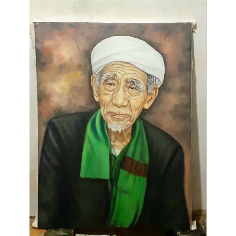 lukisan asli buatan tangan no print..oil on kanvas ukuran 60x90cm