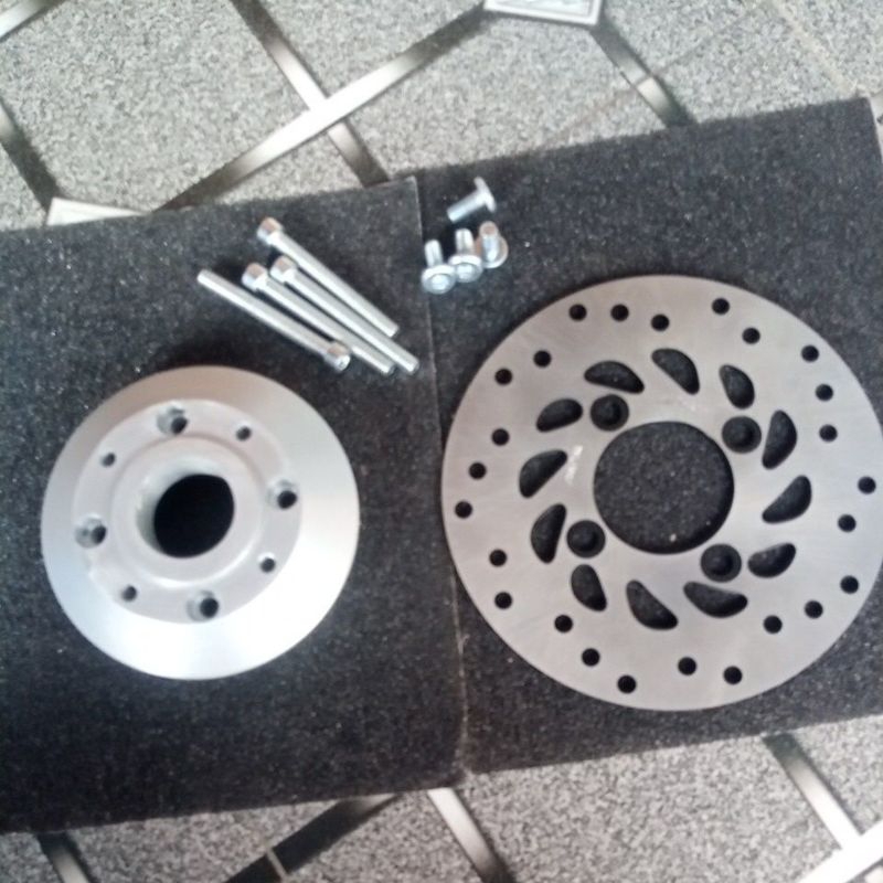 adaptor cakram belakang Supra kharisma smash Shogun Kaze blitz zx w175 pakai cakram belakang Supra x