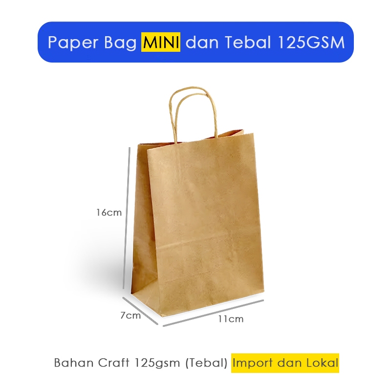 

Paper Bag Mini Packing Souvenir, Parfume / Paperbag Polos Packaging Aksesoris Kecil / Papper Bag Coklat Polos Murah