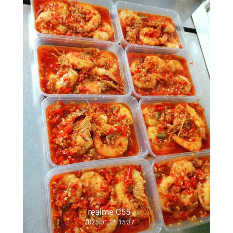 

Sambal udang kelong jumbo isi 4ekor Frozen,350gr±
