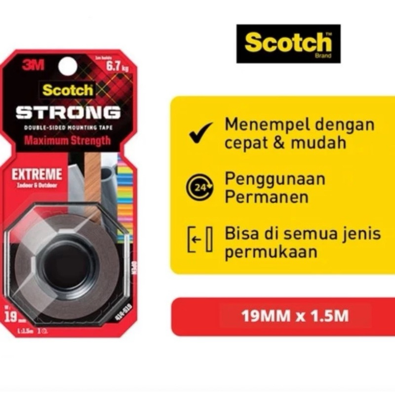 3M Double Tape Scotch Extreme - Perekat Original USA