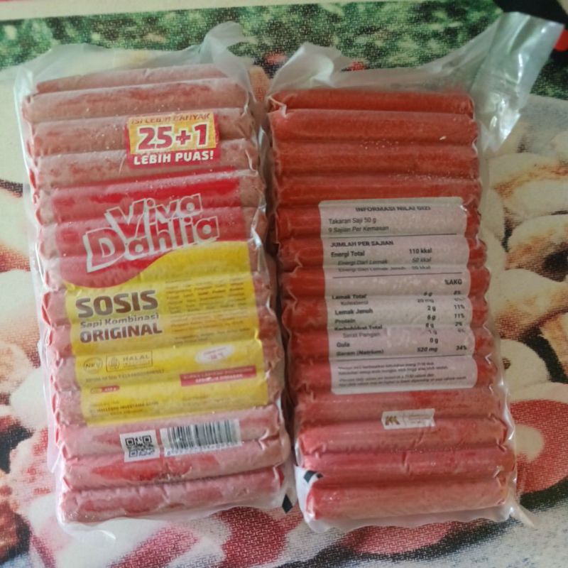 

sosis viva dahlia 25+1 batang sapi 450g