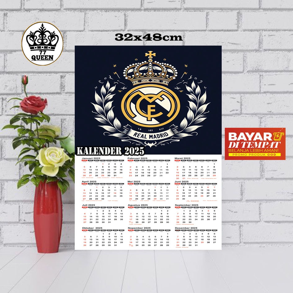 

KALENDER TAHUN 2025 GAMBAR REAL MADRID/KALENDER 2025/POSTER REAL MADRID/HIASAN DINDING REAL MADRID