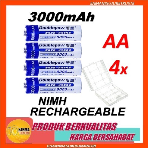 Baterai batre battery cas recharge rechargeable AA aa A2 3000mAh 3000 mAh